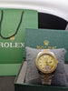 Rolex Datejust Two-Tone Diamond Bezel Gold Dial Watch