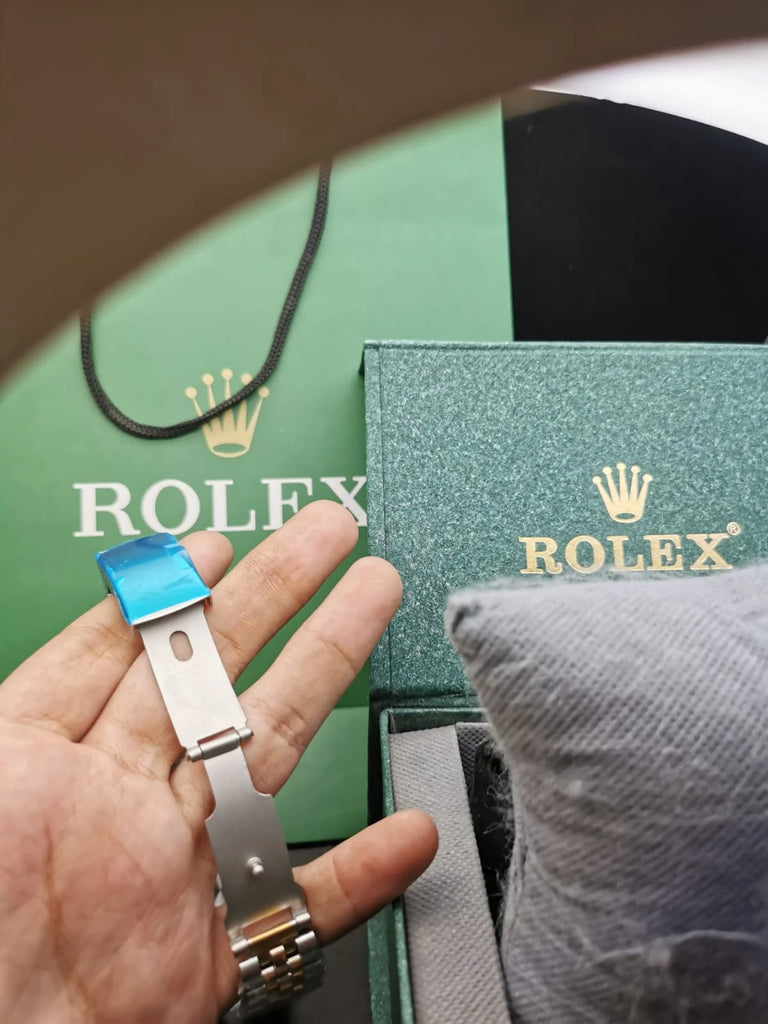 Rolex Datejust Two-Tone Diamond Bezel Gold Dial Watch